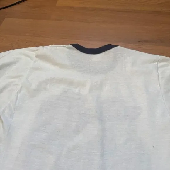 Vintage 70's Kennedy Space Center Florida USA White Ringer Tee Shirt Sz Large - Picture 7 of 9